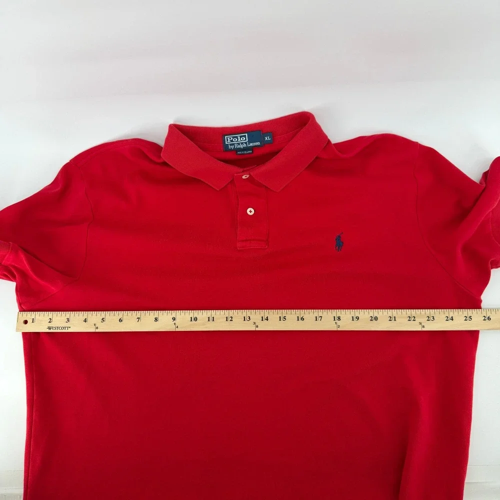 Polo Ralph Lauren Polo Shirt Mens XL Red Short Sleeve Embroidered Pony Logo